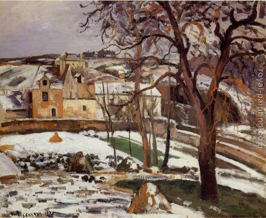 Camille Pissarro : The Effect of Snow at l'Hermitage II